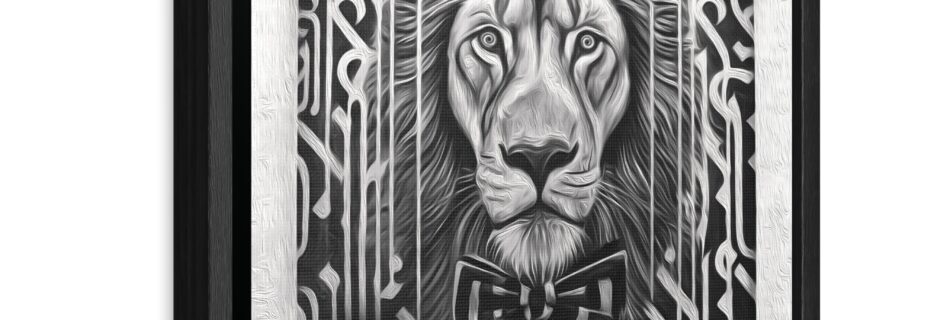 Street Art Lion Print