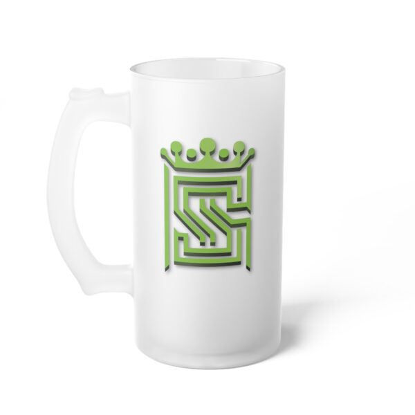 Frosted Glass Beer Mug - Image 2