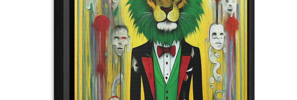 Irony of Green Lion NFT Print @ClassySavageArt .com